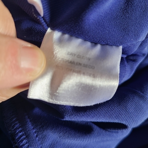 JONES NEW YORK Cobalt Blue Short Sleeve V Neck Midi Dress Size 8 - Picture 7 of 7